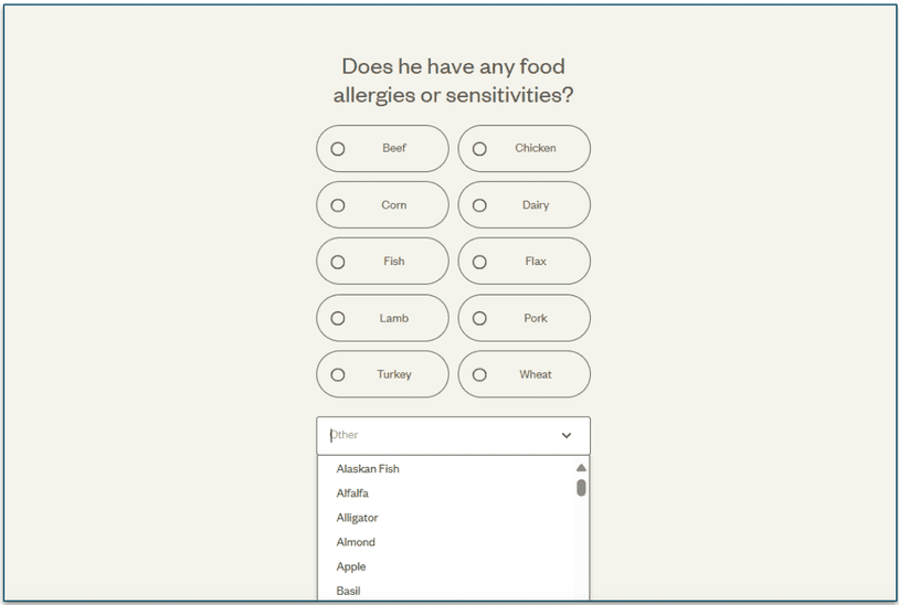 The short quiz covers allergens and more