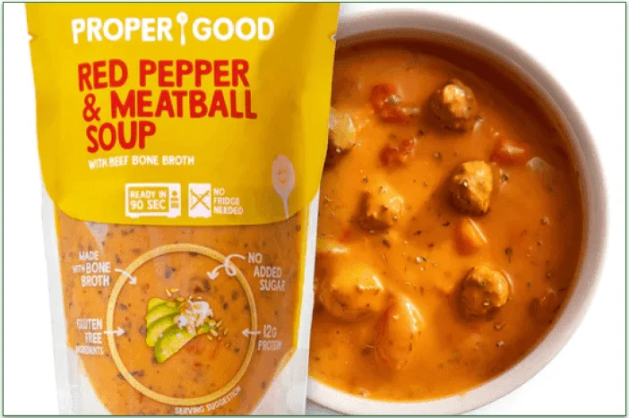 Red Pepper & Meatball Soup is keto-friendly
