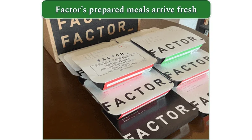 Unpacked Factor meals