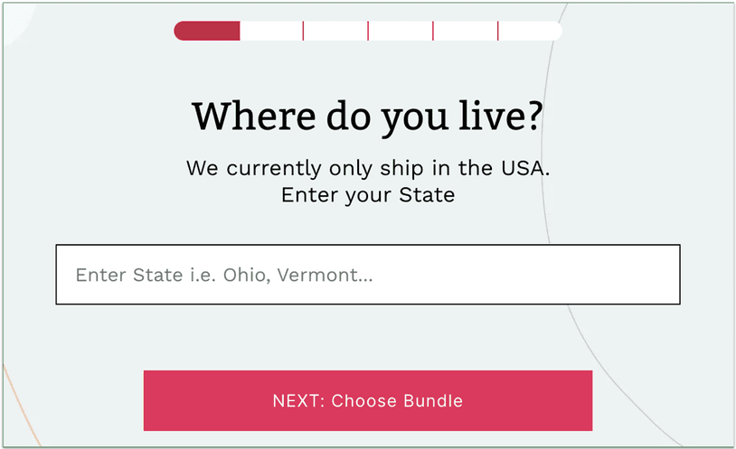 Step 2: Enter your state