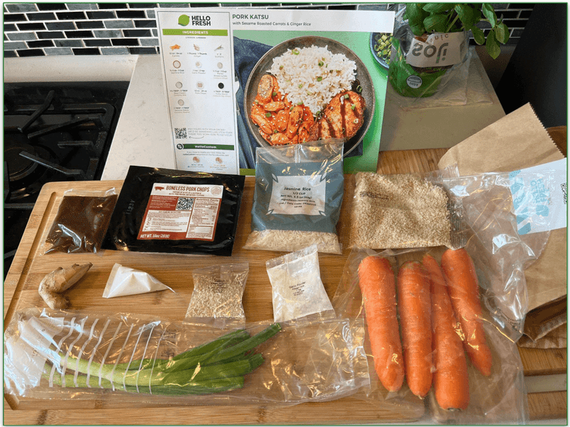 HelloFresh Pork Katsu Ingredients