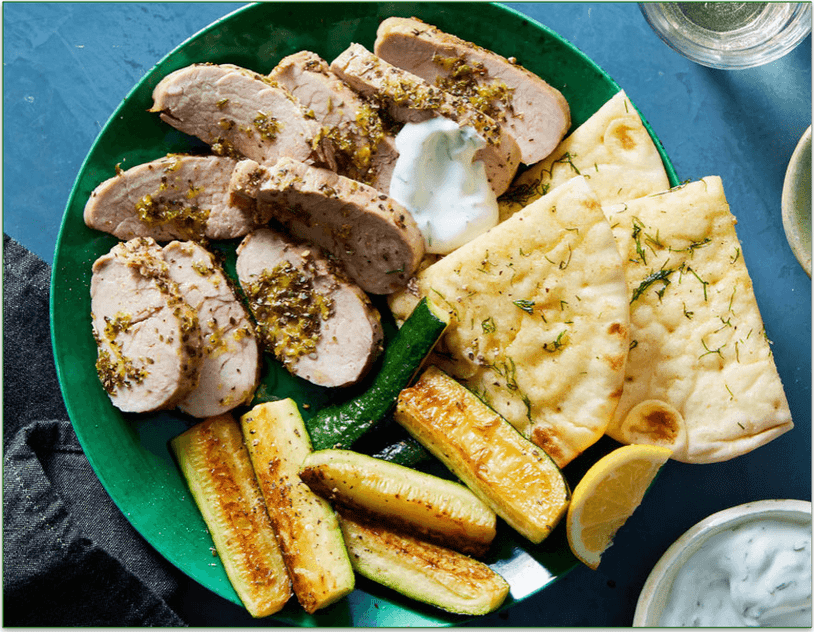 Marley Spoon's Greek Pork Tenderloin