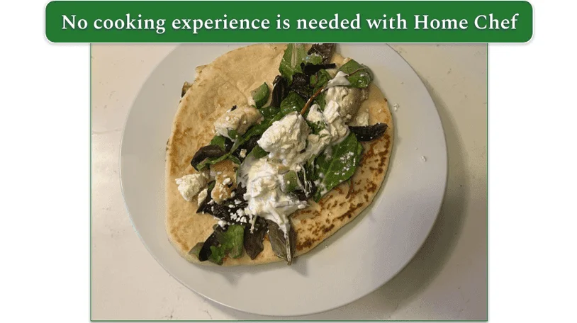 Our reviewers own meal of Diced chicken gyro