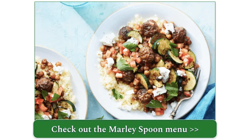 Marley Spoon's Easy Prep! Mediterranean Meatball Pan Roast