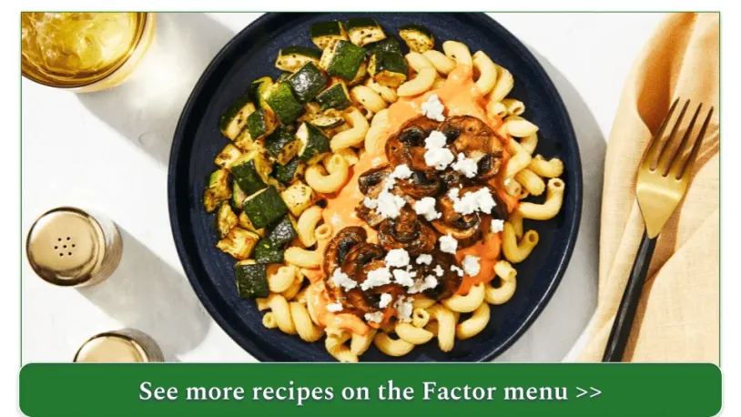 Factor's Mushroom, Tomato & Goat Cheese Cavatappi