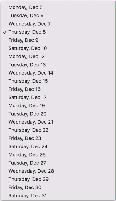 blue apron delivery days