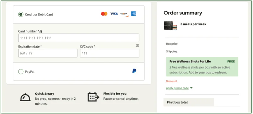 8: Enter your payment details to complete checkout