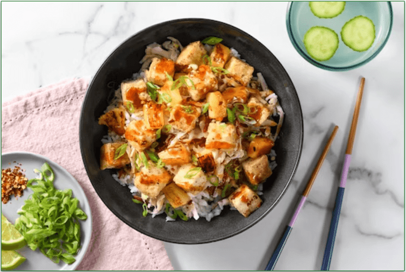 Home Chef's Huli Huli Tofu Rice Bowl