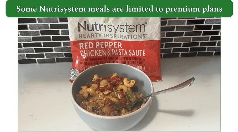 Nutrisystem's Red Pepper Chicken & Pasta Saute