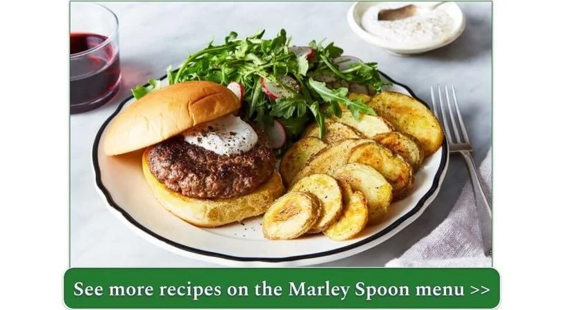 Marley Spoon's Steakhouse Burger & Oven Chips