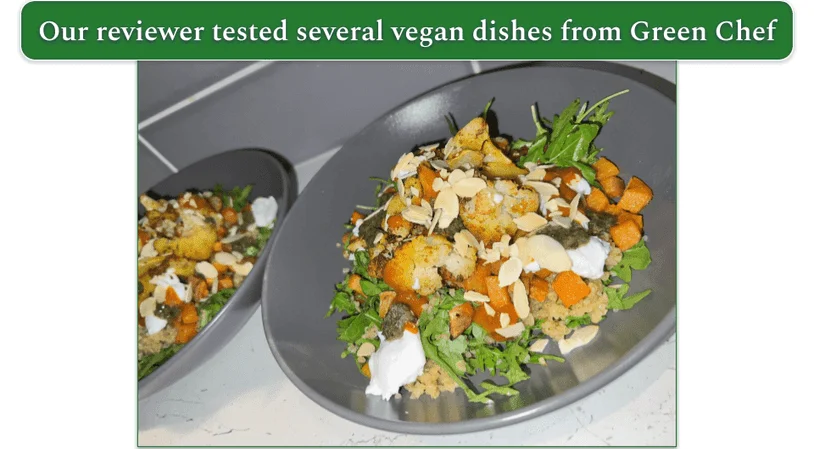 Green Chef’s Harissa and Zhoug Cauliflower