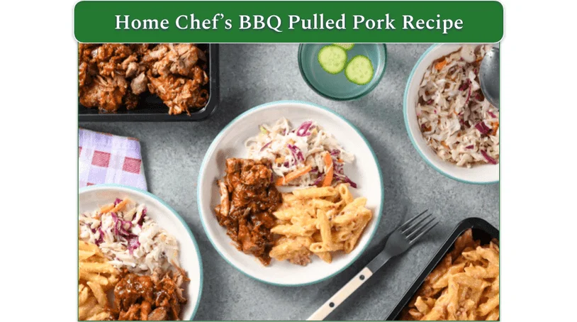 Image of Home Chef's BBQ Pulled Pork with Smoky Bacon Mac and Cheese