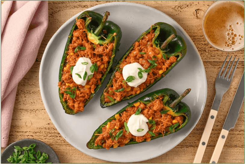 Home Chef's Tex-Mex-Style Pork Stuffed Peppers