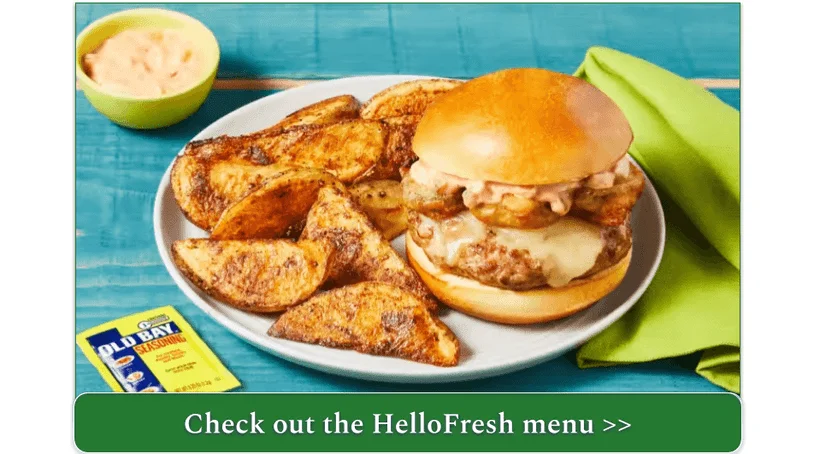 HelloFresh's Cheesy Pork & Fried Pickle Burgers