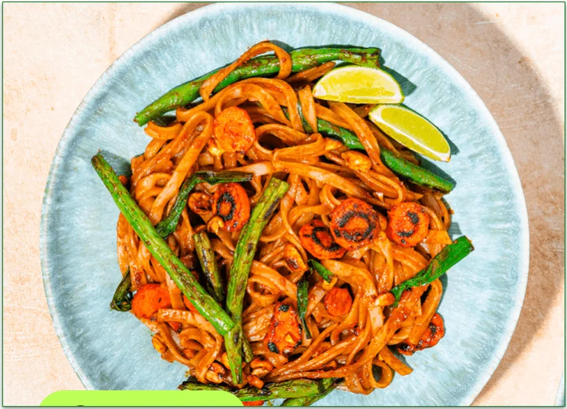 a picture of purple carrot's Peanut Pad Thai Noodles