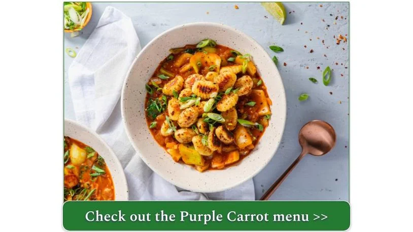 Purple Carrot's Japanese Gnocchi with Miso Tomato Butter and Bok Choy