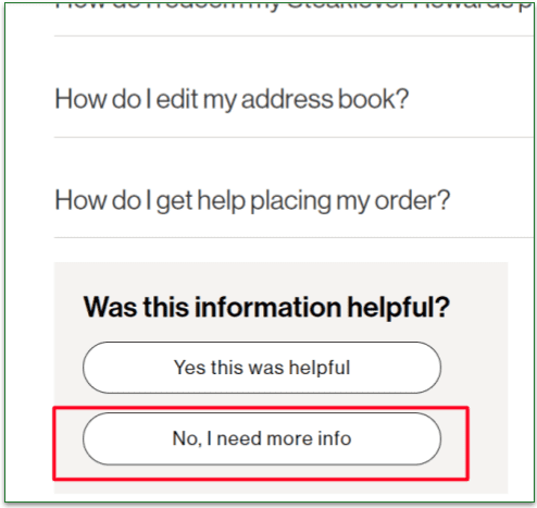The end of Omaha Steaks FAQ section