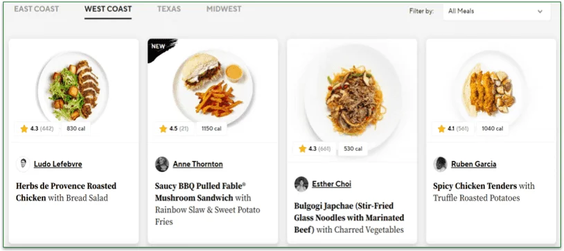 Cook Unity has hundreds of meals on the menu