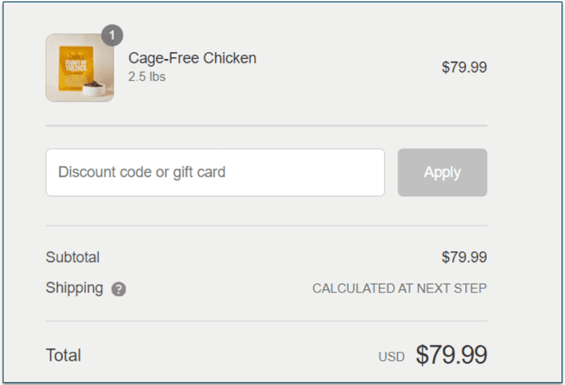 Shipping is free for every order