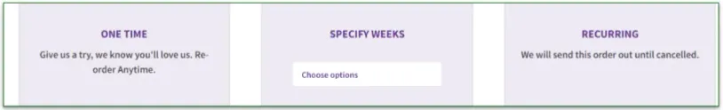 Screenshot of the 3 types of plans Seattle Sutton offers