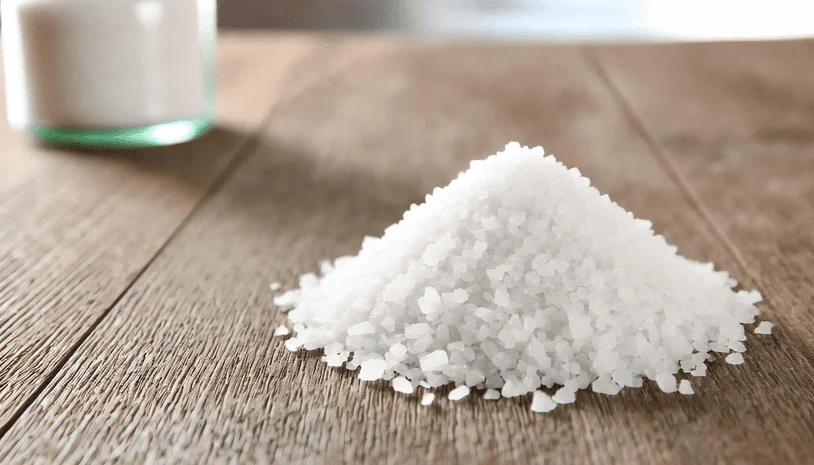 image of a pile of celtic salt on a table