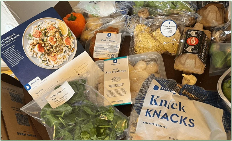 Blue Apron unpacked delivery