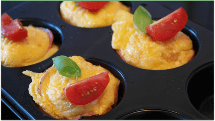 Egg muffins in a muffin tray