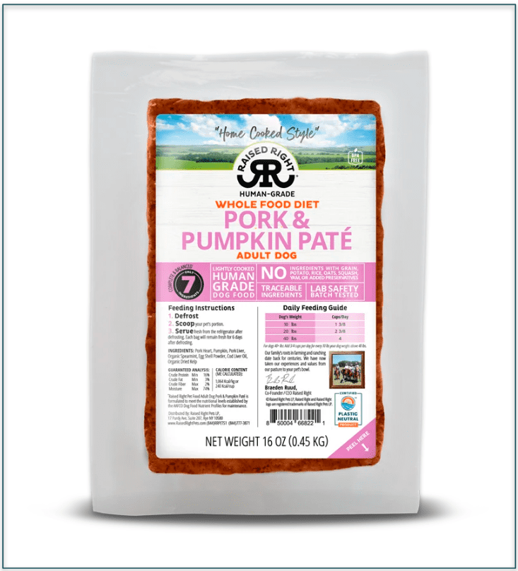 Screenshot of Raised Right's Pork & Pumpkin Paté