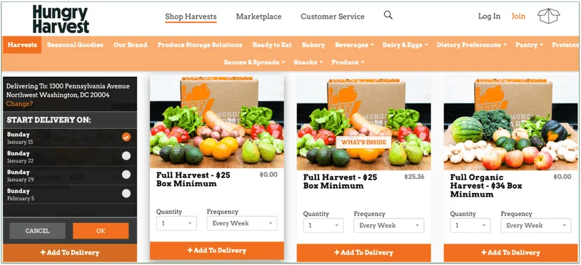 Start adding items to your cart and choose a delivery date