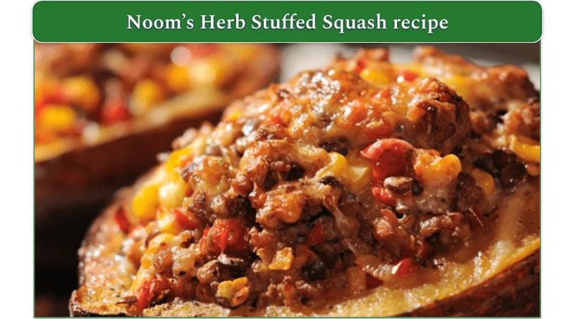 Image of Noom’s Herb Stuffed Squash dish