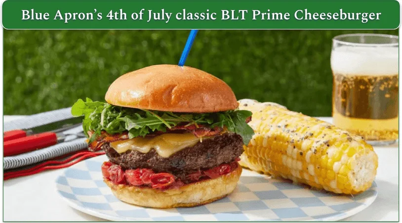 cheeseburger and corn on-the-cob on a plate