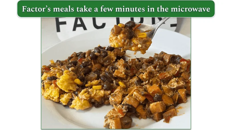 Vegetarian Tamale bowl as prepared by our reviewer