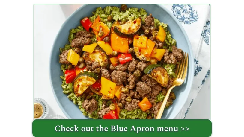 Blue Apron's Italian Beef & Pesto Rice with Sautéed Vegetables & Crispy Capers