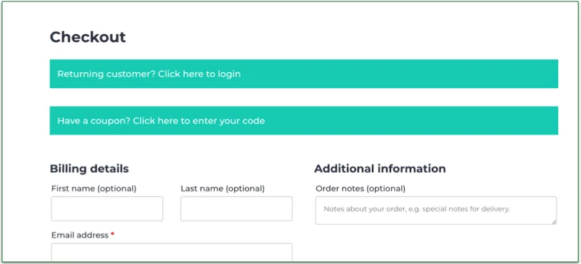 Screenshot of Check My Body Health's Checkout form