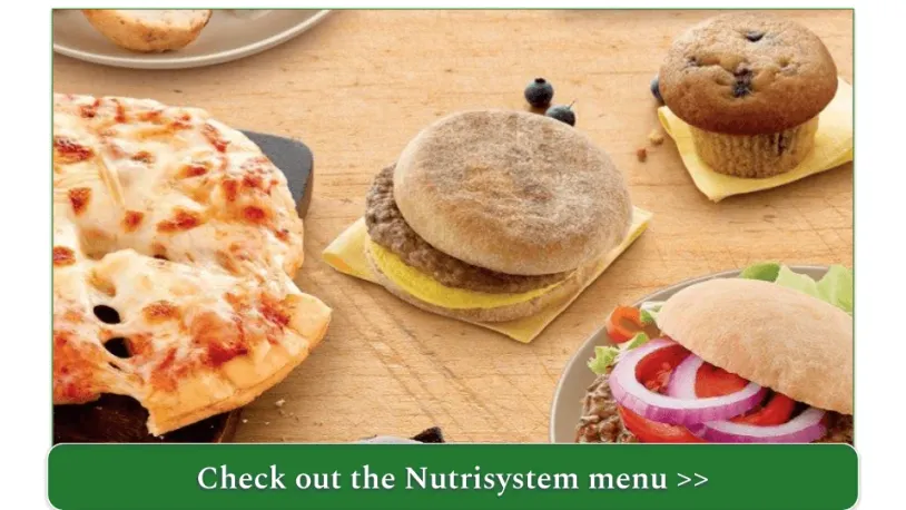 A selection of foods and snacks from Nutrisystem.