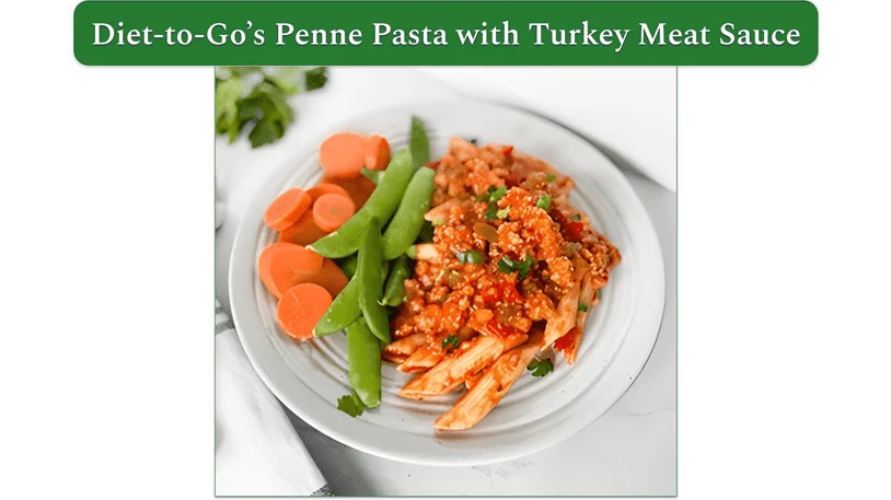Penne Pasta with Turkey Meat Sauce from Diet-to-Go