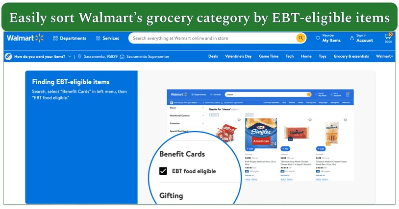 Walmart EBT food eligible