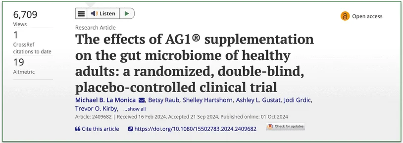 AG1 is backed by clinical research trials