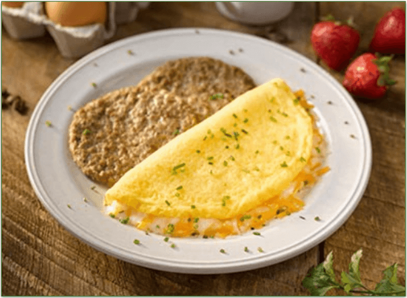 BistroMD's Cheese Omlet with Turkey Sausage