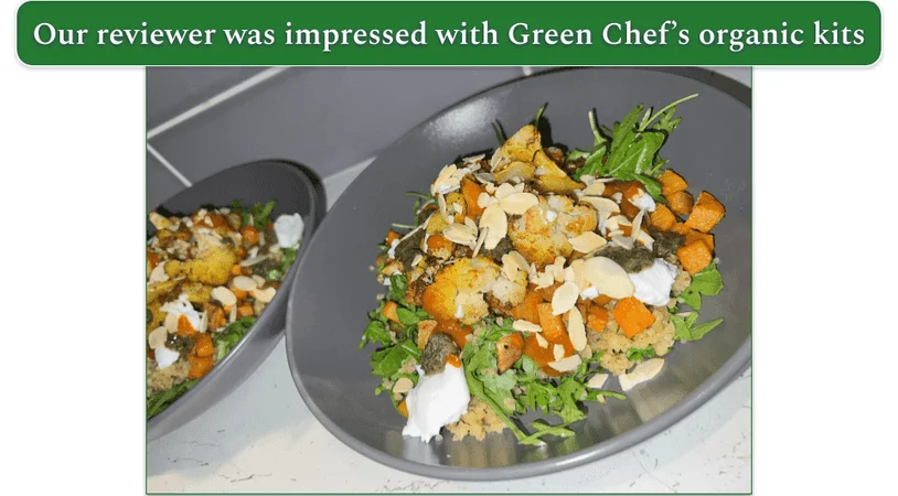 Green Chef’s Harissa and Zhoug Cauliflower