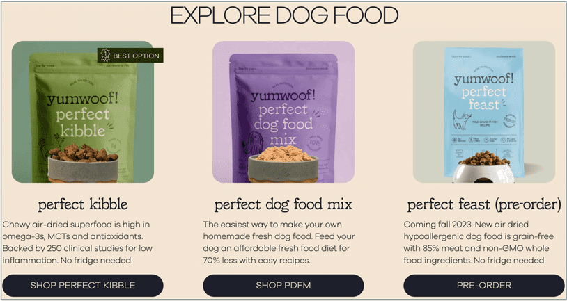 2. Choose the food type you want to order