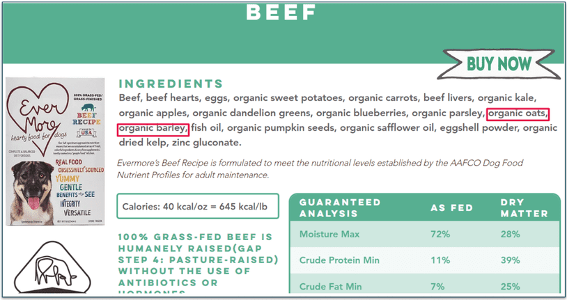 Evermore's Beef recipe