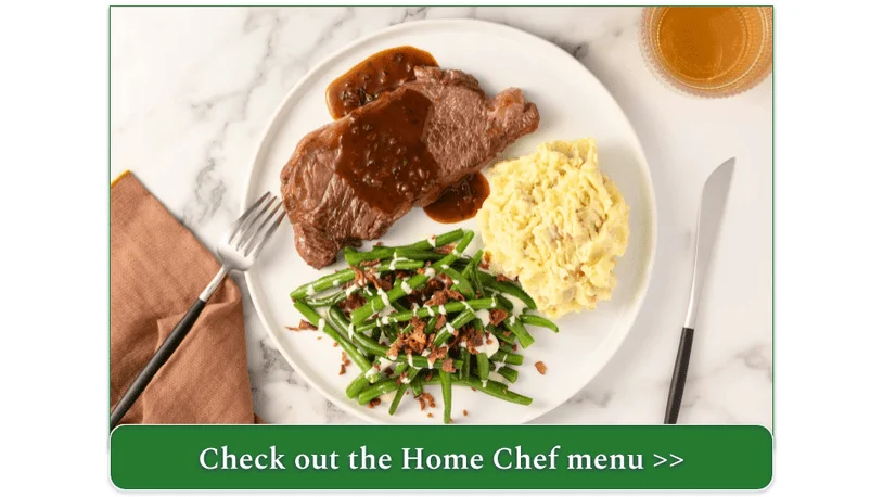 Home Chef's Red Wine Bordelaise NY Strip Steak