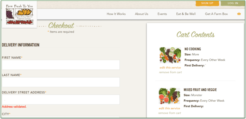 Farm Fresh to You Delivery Information