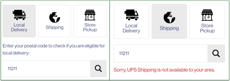 If you don’t qualify for one delivery method, choose another