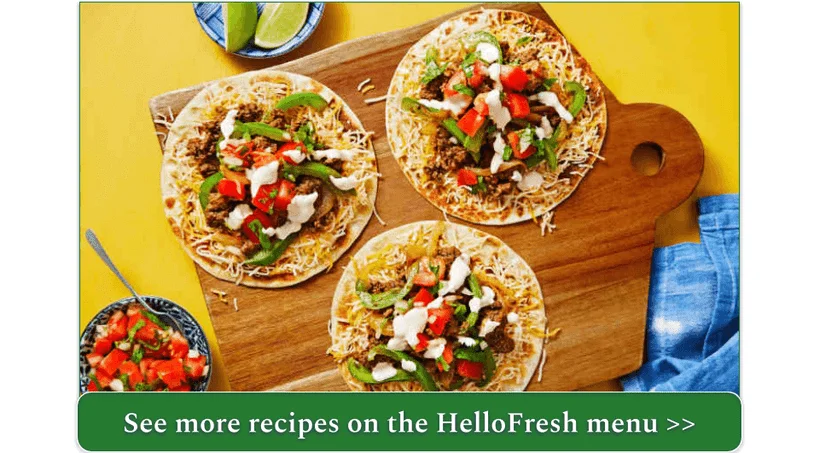 Cheesy Beef Tostadas from HelloFresh