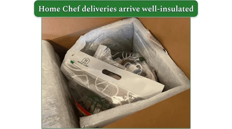 Open Home Chef delivery box