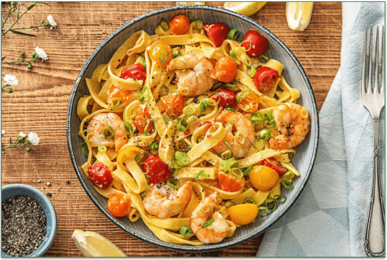 HelloFresh's Creamy Shrimp Tagliatelle