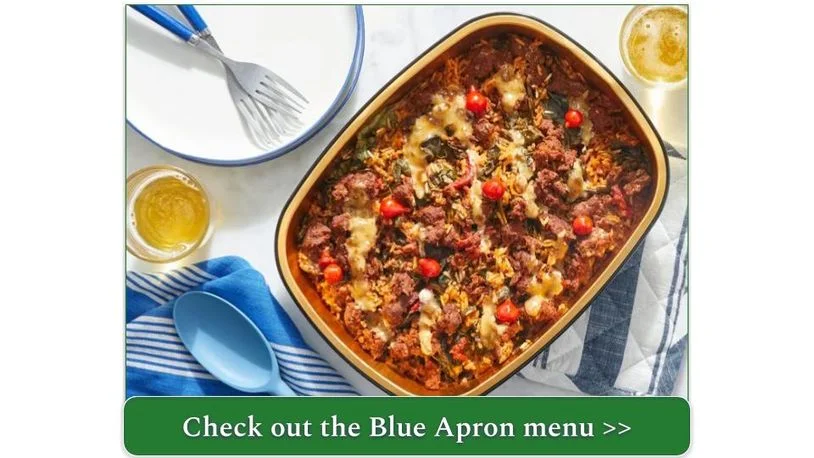 Blue Apron's Oven-Baked Spanish Chorizo Rice with Peppers and Creamy Fig Sauce