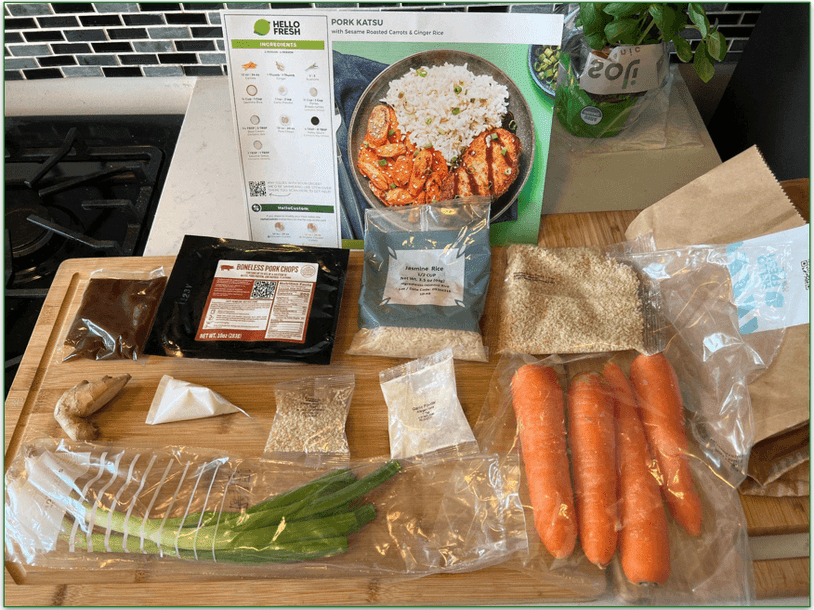 HelloFresh Pork Katsu Ingredients